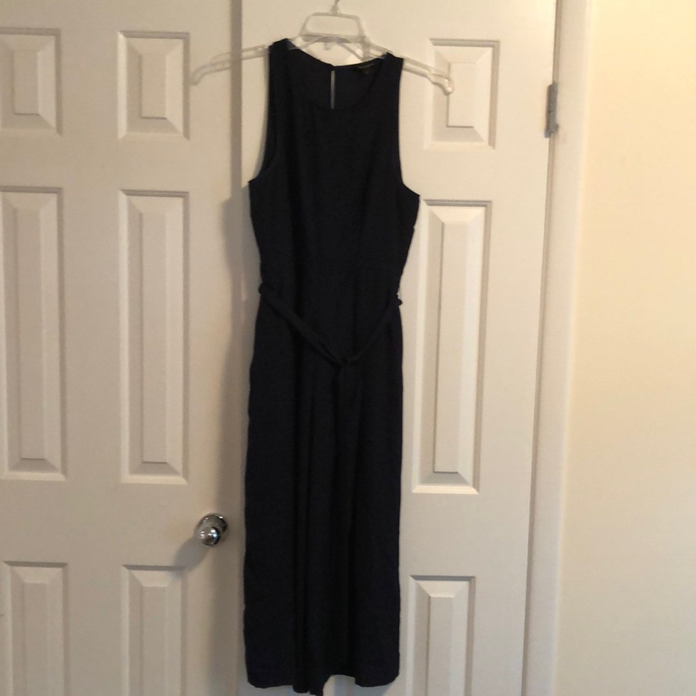 Banana Republic Silky Wide Leg Navy Jumpsuit Size 2